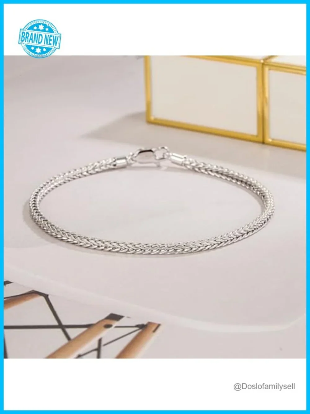 2mm 925 Sterling Silver Chopin Chain Bracelet Lobster Claw Dainty Delicate